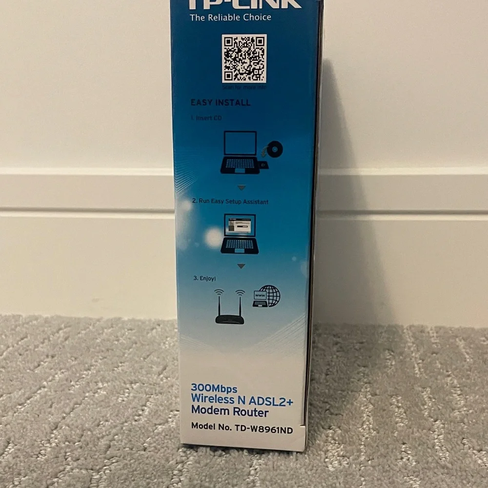 TP-Link Blue and White Wireless N Modem Router - Picture 3 of 5